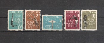 (intern: OLY1 ) Albanien Michelnummer 657 - 661 A postfrisch (intern: OLY1 ) Albanien Michelnummer 657 - 661 A postfrisch