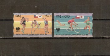 ( 003seoul_calgary ) Chile Michelnummer 1220 - 1221 postfrisch ( 003seoul_calgary ) Chile Michelnummer 1220 - 1221 postfrisch