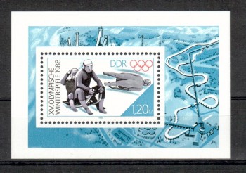 ( 048seoul_calgary ) DDR Michelnummer Block 90 postfrisch ( 048seoul_calgary ) DDR Michelnummer Block 90 postfrisch