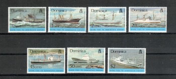 ( 052schiffe ) Dominica Michelnummer 437 - 443 postfrisch