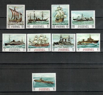 ( 053schiffe ) Fujeira Michelnummer 234 - 242 A postfrisch
