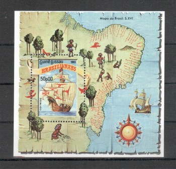 ( 061schiffe ) Guinea - Bissau Michelnummer Block 253 postfrisch