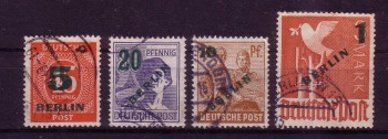 Berlin Michelnummer 64 - 67 gestempelt Berlin Michelnummer 64 - 67 gestempelt