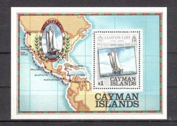 ( 066schiffe ) Kayman - Inseln Michelnummer Block 15 postfrisch