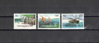 ( 067schiffe ) Kokos - Inseln Michelnummer 115 - 117 postfrisch