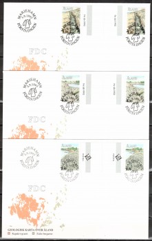 Finnland - Aland FDC Michelnummer 75 - 77 mit Zwischensteg FDC