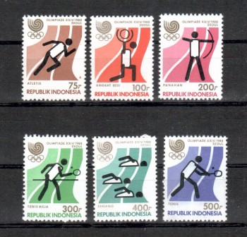 ( 085seoul_calgary ) Indonesien Michelnummer 1260 - 1265 postfrisch