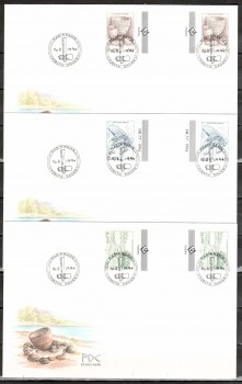 Finnland - Aland FDC Michelnummer 88 - 90 mit Zwischensteg FDC