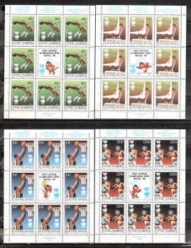 ( 091seoul_calgary ) Jugoslawien Michelnummer 2267 - 2270 Kleinbogen postfrisch