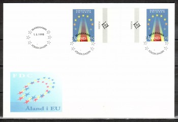 Finnland - Aland FDC Michelnummer 99 mit Zwischensteg FDC