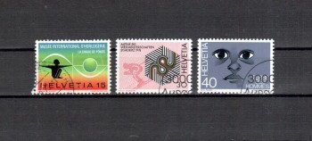 Schweiz Michelnummer 1000 - 1002 gestempelt