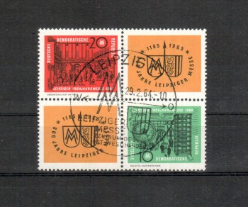DDR Michelnummer 1012 - 1013 Viererblock gestempelt