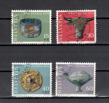 Schweiz Michelnummer 1031 - 1034 gestempelt