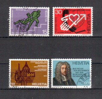 Schweiz Michelnummer 1058 - 1061 gestempelt Schweiz Michelnummer 1058 - 1061 gestempelt