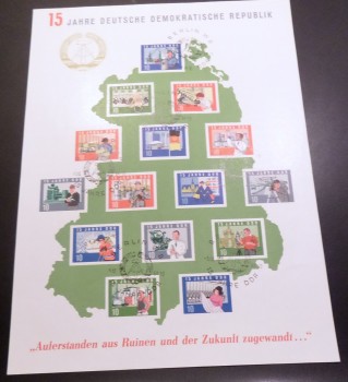 DDR Michelnummer 1059 - 1073 B  - Block 19 gestempelt