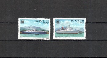 ( 105schiffe ) St.Kitts Michelnummer 97 - 98 postfrisch