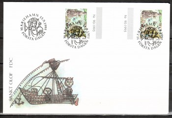 Finnland - Aland FDC Michelnummer 105 mit Zwischensteg FDC