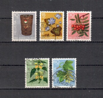 Schweiz Michelnummer 1062 - 1066 gestempelt Schweiz Michelnummer 1062 - 1066 gestempelt