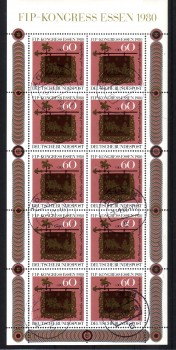 BRD Michelnummer 1065 Kleinbogen gestempelt