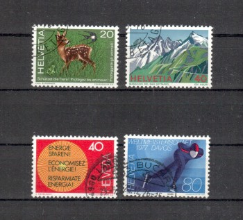 Schweiz Michelnummer 1079 - 1082 gestempelt Schweiz Michelnummer 1079 - 1082 gestempelt