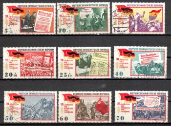 DDR Michelnummer 1102 - 1110 gestempelt