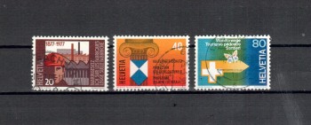 Schweiz Michelnummer 1109 - 1111 gestempelt