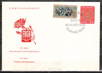 DDR Michelnummer 1115 - 1116 FDC