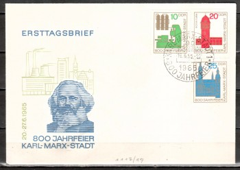 DDR Michelnummer 1117 - 1119 FDC
