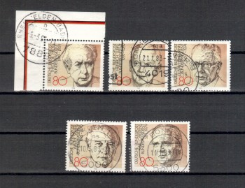 BRD Michelnummer 1156 - 1160 gestempelt