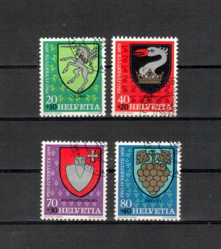 Schweiz Michelnummer 1165 - 1168 gestempelt