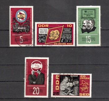DDR Michelnummer 1173 - 1177 gestempelt