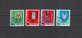 Schweiz Michelnummer 1210 - 1213 gestempelt