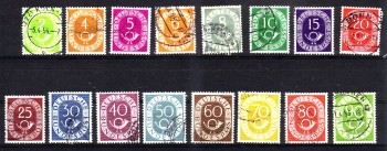 BRD Michelnummer  123-138 gestempelt