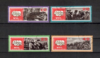 DDR Michelnummer 1258 - 1261 gestempelt