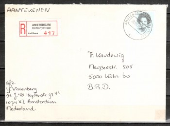 Niederlande Michelnummer 1298 nur Brief FDC