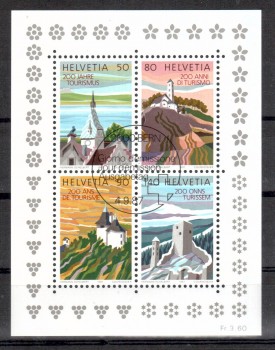 Schweiz Michelnummer 1354 - 1357 yA Block 25 gestempelt