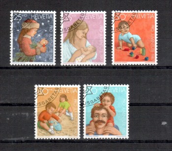 Schweiz Michelnummer 1359 - 1363 gestempelt