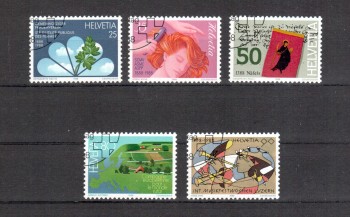 Schweiz Michelnummer 1364 - 1368 gestempelt Schweiz Michelnummer 1364 - 1368 gestempelt