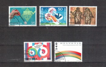 Schweiz Michelnummer 1397 - 1401 gestempelt Schweiz Michelnummer 1397 - 1401 gestempelt