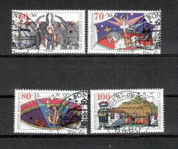 BRD Michelnummer 1411 - 1414 gestempelt