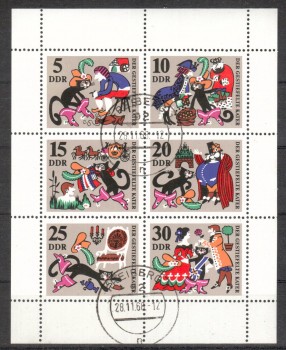 DDR Michelnummer 1426 - 1431 Kleinbogen gestempelt DDR Michelnummer 1426 - 1431 Kleinbogen gestempelt