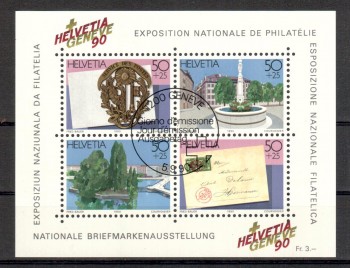 Schweiz Michelnummer 1427 - 1430 Block 26 gestempelt Schweiz Michelnummer 1427 - 1430 Block 26 gestempelt