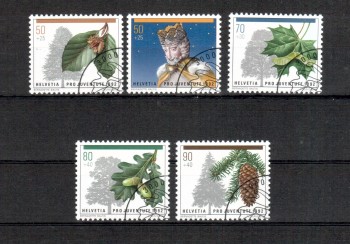 Schweiz Michelnummer 1483 - 1487 gestempelt