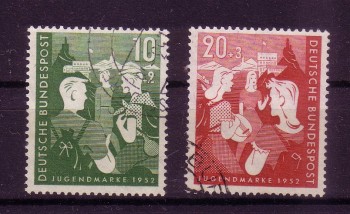 BRD Michelnummer 153-154 gestempelt BRD Michelnummer 153-154 gestempelt