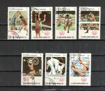 (intern: OLY153 ) Kuba Michelnummer 2135 - 2141 gestempelt (intern: OLY153 ) Kuba Michelnummer 2135 - 2141 gestempelt