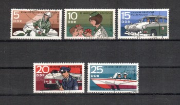 DDR Michelnummer 1579 - 1583 gestempelt DDR Michelnummer 1579 - 1583 gestempelt
