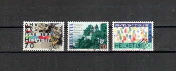 Schweiz Michelnummer 1640 - 1642 gestempelt