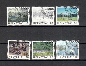 Schweiz Michelnummer 1643 - 1648 gestempelt