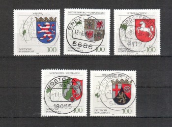 BRD Michelnummer 1660 - 1664 gestempelt