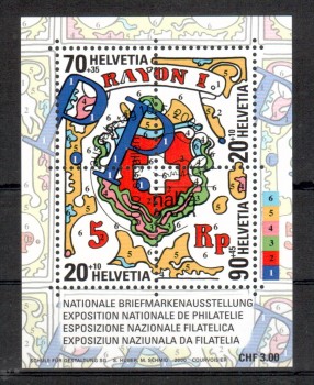 Schweiz Michelnummer 1722 - 1725 Block 30 gestempelt Schweiz Michelnummer 1722 - 1725 Block 30 gestempelt